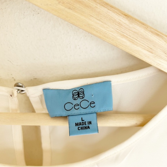 Cece Ruffle Detail Long Sleeve Blouse L - Picture 9 of 9